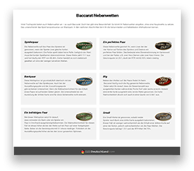 Vorschaubild des Dokuments mit den den Baccarat Nebenwetten.