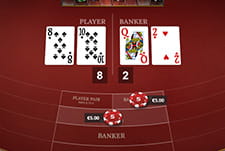 Das Tischspiel Baccarat Punto Banco im Supremo Casino.