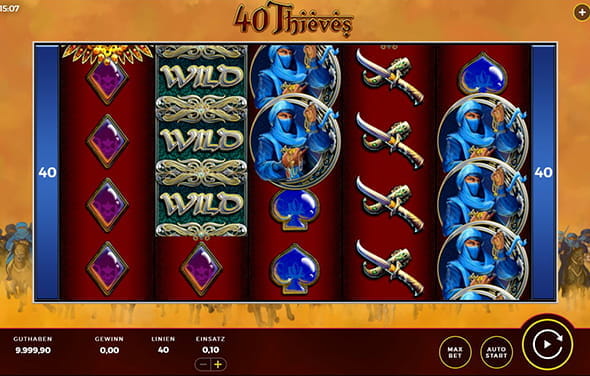 Der Slot 40 Thieves von Bally Wulff.