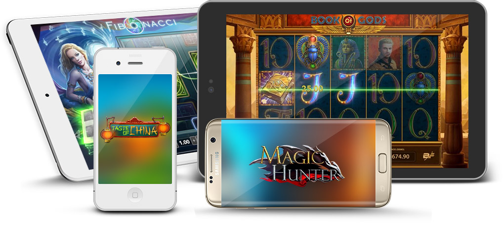 Die BF Games Spiele dargestellt auf Smartphones und Tablets.