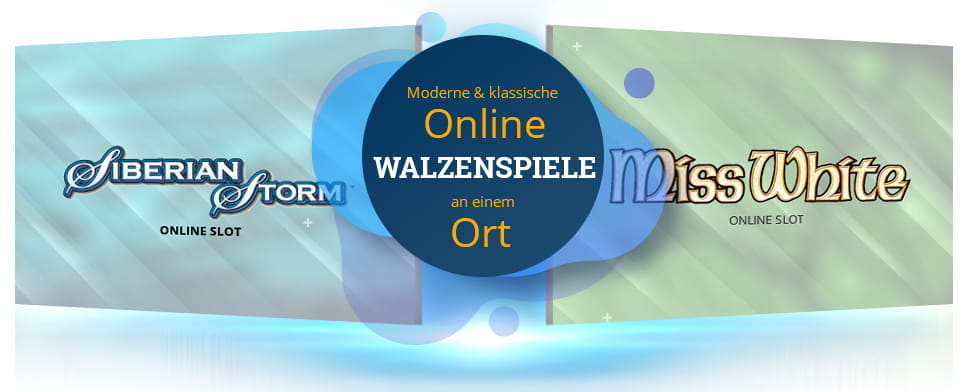 Die Logos der beiden Online Walzenspiele American Storm und Miss White von IGT.
