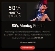 Das Bild zeigt die Zusammenfassung der Montagsaktion bei Betchan.