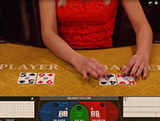 Das Bild zeigt einen Dealer beim Baccarat.