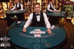 Zu sehen ist der fünfstellige Jackpot von Texas Hold'em Bonus.