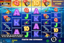 Der Startbildschirm des Slot Big Bass Bonanza im Ice Casino.