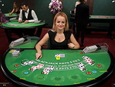 Previewbild eines Blackjack Tisches mit weiblicher Dealerin