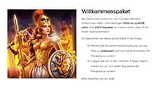 Ihr erhaltet ein umfangreiches Willkommensangebot.