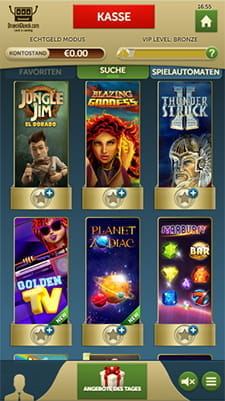 Die breite Spielauswahl des DrückGlück Casino mit vielen Slots