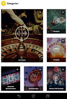 Die Übersicht der Spiele bei Dunder