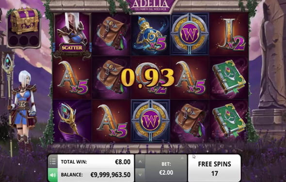 Der Foxium Online Spielautomat Adelia The Fortune Wielder.