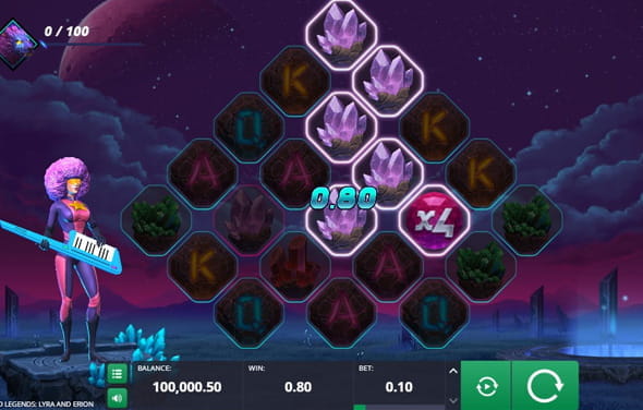 Der Foxium Online Slot Astro Legends: Lyra and Erion.