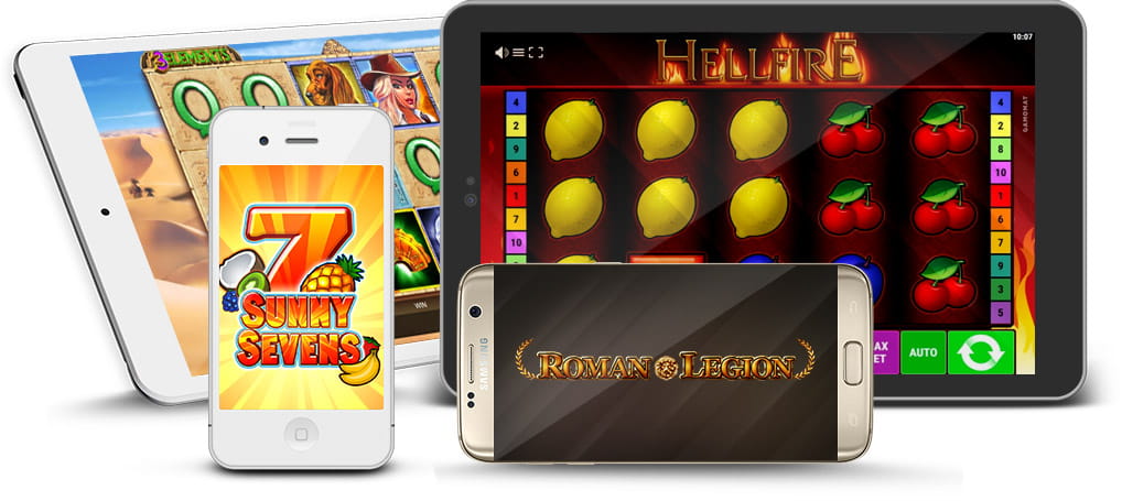 Verschiedene mobile Slots des Herstellers Gamomat.