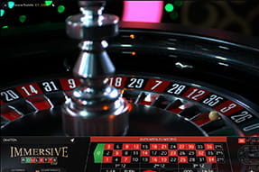 Das Fallen der Kugel bei Immersive Roulette in der Slow Motion