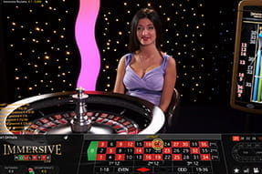 Das Spiel Immersive Roulette von Evolution Gaming.