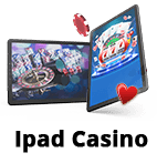 Casino Spiele dargestellt auf einem iPad.