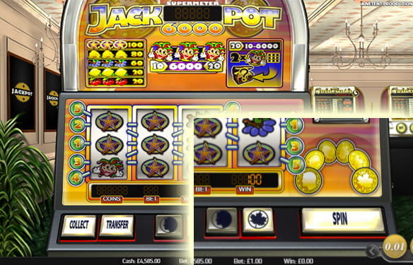 Kopf oder Zahl? Das Gamble Feature am Automaten Joker 6000.