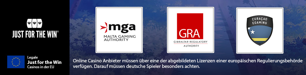 Die meisten Casinos mit Just For The Win Software arbeiten mit einer gültigen Lizenz.