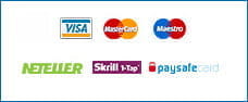 Neben Kredit- und Debitkarten werden Online-Wege wie Neteller oder Sofortüberweisung angeboten.