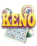 Eine Keno Video Spiel Karte.