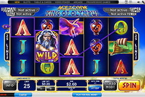Der mobile King of Olympus Spielautomat mit Jackpot
