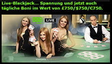 Jeden Tag werden an den Xtra Live Blackjack Tischen zusätzliche Gewinne ausgeschüttet