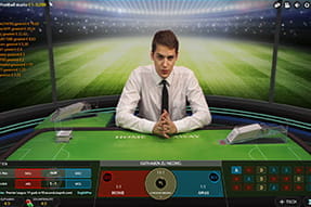 Abgebildet ist das Spiel Football Studio von Evolution Gaming.