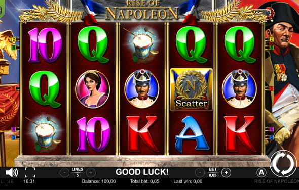 Der Slot Rise of Napoleon von Löwen Play.