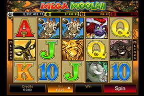 Mega Moolah - der Jackpot-Klassiker ist auch bei Mr Green spielbar.