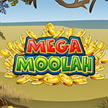 Logo des Mega Moolah Jackpot Slots von Microgaming.