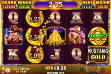 Der Slot Mustang Gold im Queenplay Casino. 