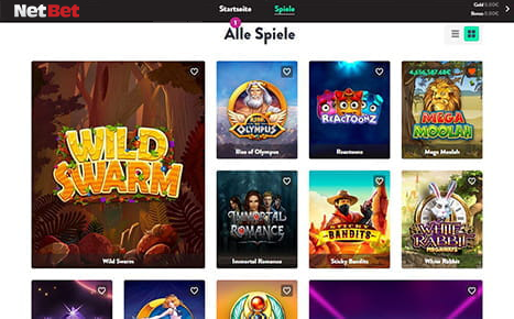 SpielГјbersicht im Netbet Online Casino.