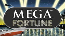 Das Logo des Mega Fortune Slots von NetEnt.