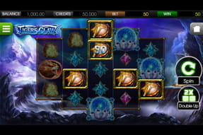 Zu sehen ist der Spielautomat Tiger's Claw, der mit seinem ungewöhnlichen Diamantförmigen Spielfeld besticht.