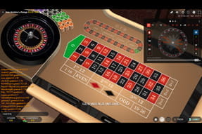 Hier ist der automatische Roulettetisch zu sehen.