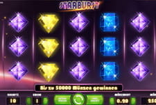 Blick auf den Starburst Slot von NetEnt.