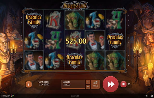 Der Spielablauf des Slots DraculaВґs Family.