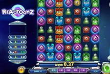 Der Video Slot Reactoonz von Play'n GO im Winota Casino.