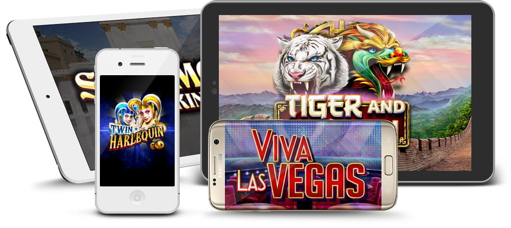 Red Rake Gaming Spielautomaten auf Tablet und Smartphone.