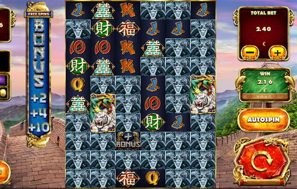 Der Spielautomat Tiger and Dragon von Red Rake Gaming.