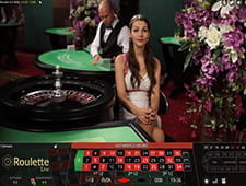 Großes Detailbild des Live-Roulettes bei CasinoClub.