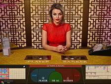 Der Live BaccaratTisch bei Royal Panda