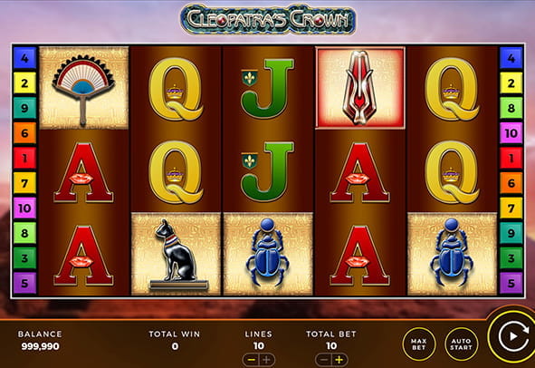 Eine kostenlose Demo-Version des Cleopatra’s Crown Slots.