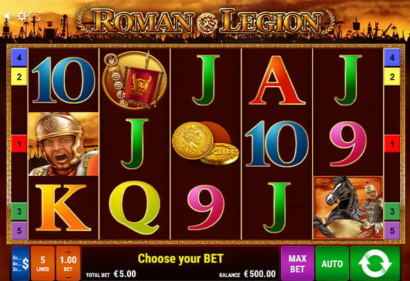 Eine kostenlose Demo-Version des Roman Legion Slots.