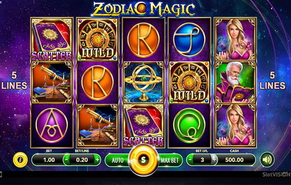 Der Spielablauf des Zodiac Magic Slots von SlotVision.
