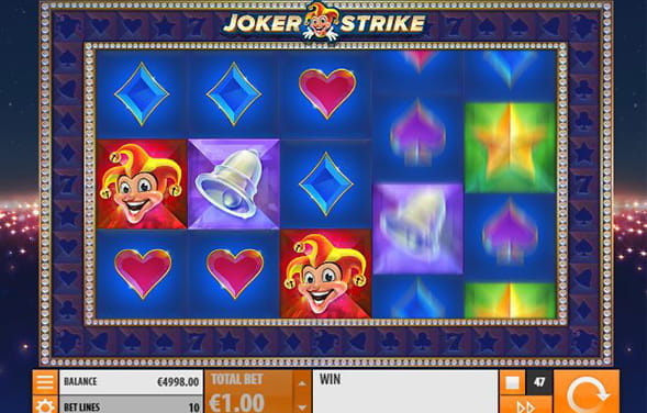 Das Spiel ist beim Joker Strike Slot von Quickspin in vollem Gange.