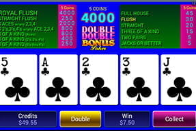 Double Double Bonus Video Poker Spin Casino mobil