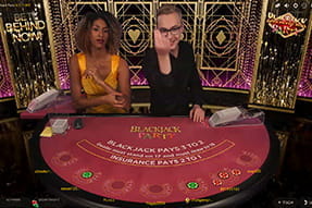 Ein Duo aus Moderator und Croupier machen Blackjack Party zu einem besonderen Erlebnis