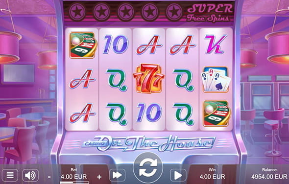 Der Ablauf des Spielautomaten Casino on the House vom Software Entwickler Sthlm Gaming.