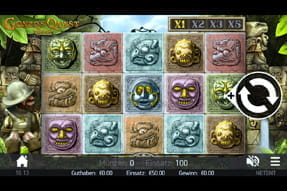 Das Bild zeigt das beliebte Automatenspiel Gonzo's Quest von NetEnt.