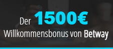 Der 250€ Willkommensbonus von Betway